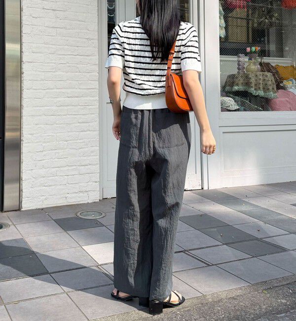 fredy emue「【大人気シリーズの新型登場！】FR刺しゅうケーブル柄半袖ポロ衿プルオーバーニット」|ニット・セーター|