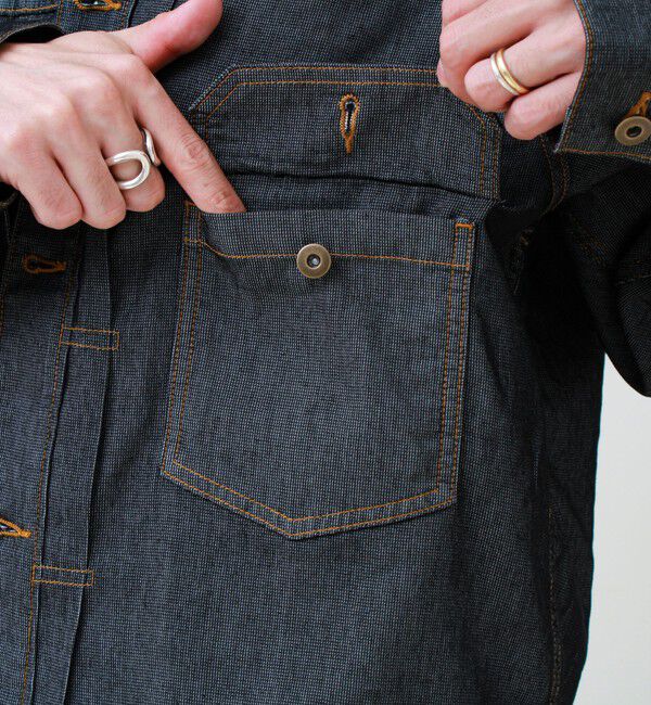 GLOSTER「【軽量ストレッチ】メッシュデニム3rdタイプジャケット」|デニムジャケット|