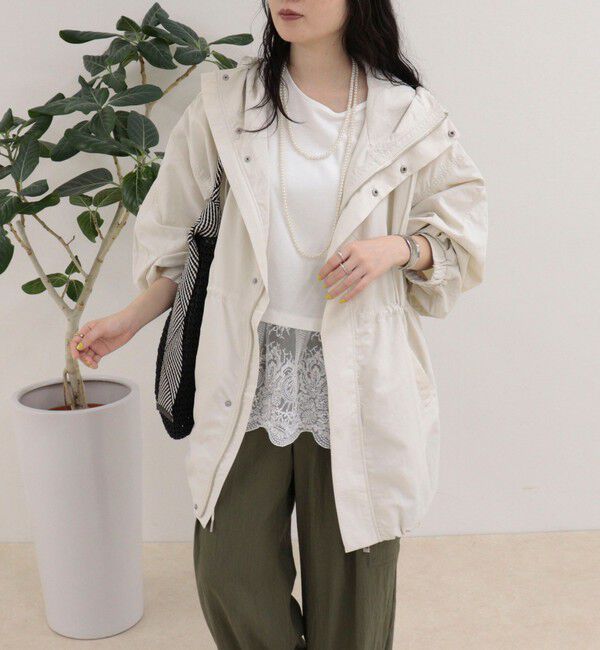 fredy emue「ナイロンミディ丈フードブルゾン」|ブルゾン・スタジャン|