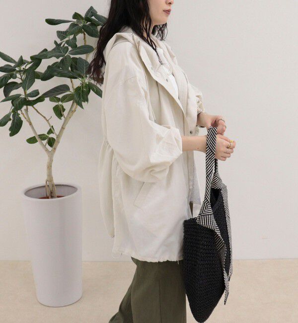 fredy emue「ナイロンミディ丈フードブルゾン」|ブルゾン・スタジャン|