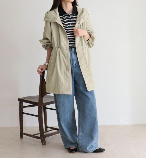 fredy emue「ナイロンミディ丈フードブルゾン」|ブルゾン・スタジャン|