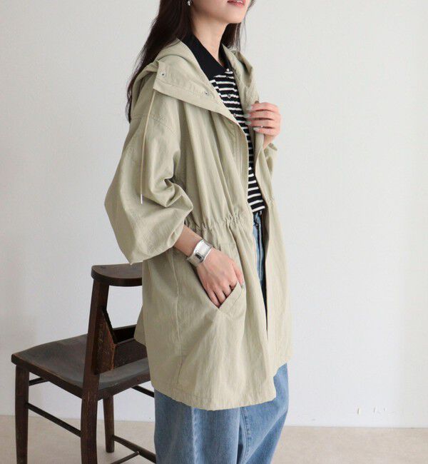 fredy emue「ナイロンミディ丈フードブルゾン」|ブルゾン・スタジャン|