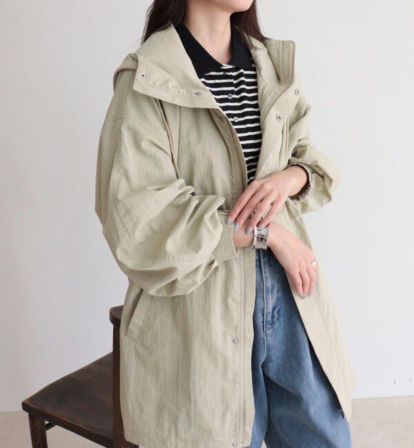 fredy emue「ナイロンミディ丈フードブルゾン」|ブルゾン・スタジャン|