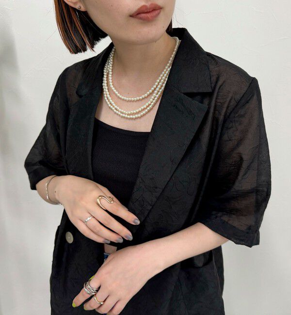 fredy emue「【人気の為、再販売！】パール/メタルマルチロングネックレス」|ネックレス|