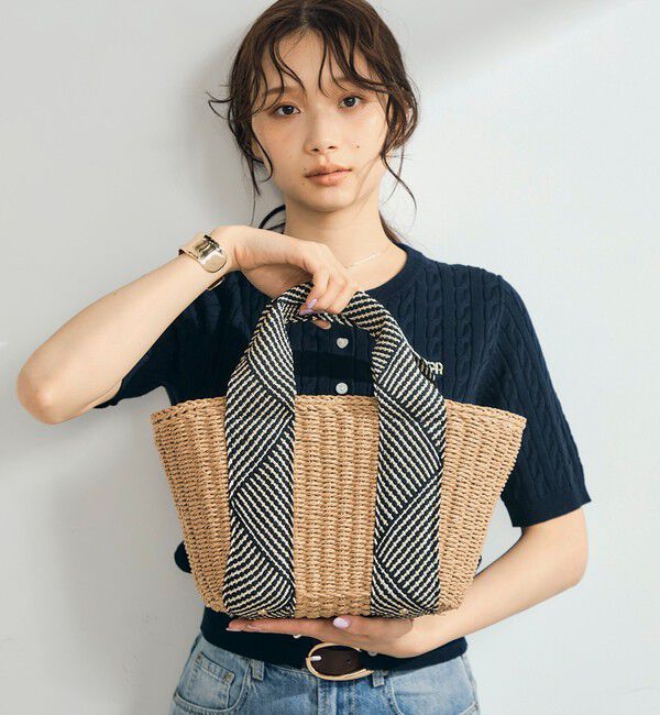 fredy emue「ラメテープハンドルカゴバッグ」|かごバッグ|ベージュ系その他