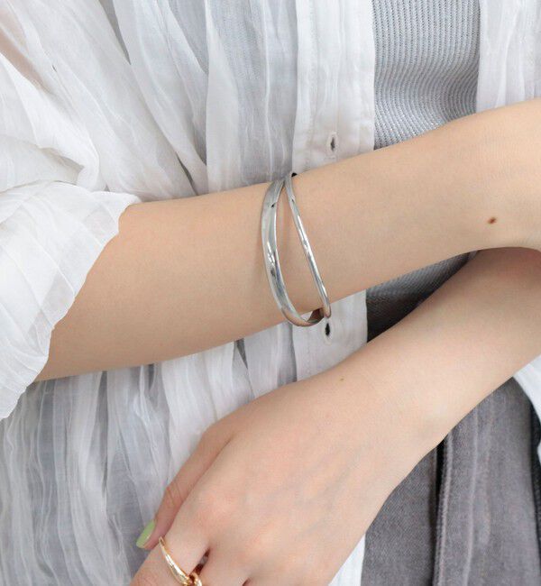 fredy emue「ダブルラインバングル」|ブレスレット・バングル|シルバー