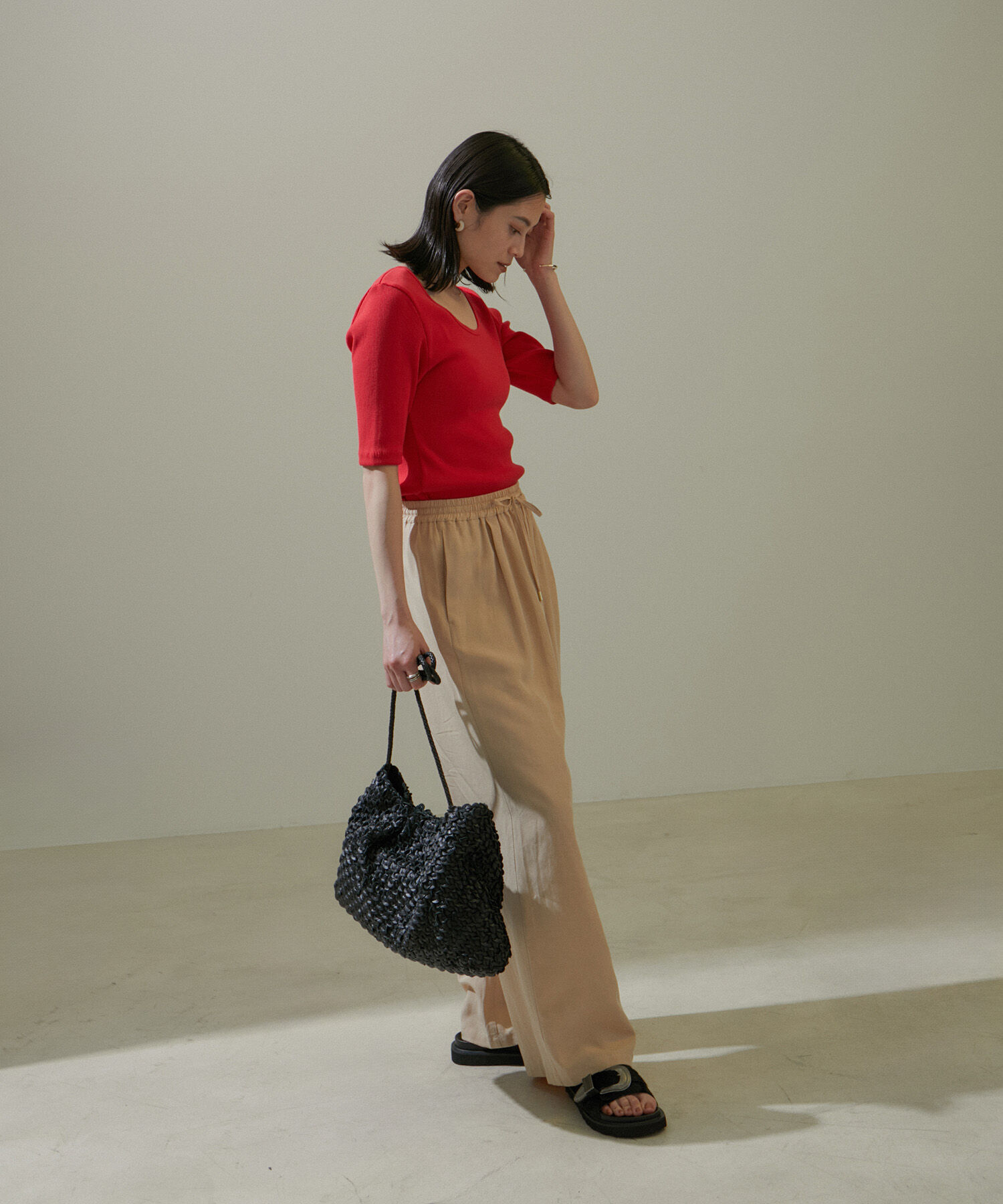 SALON adam et rope'「KINANファームリーリブTシャツ」|Tシャツ・カットソー|