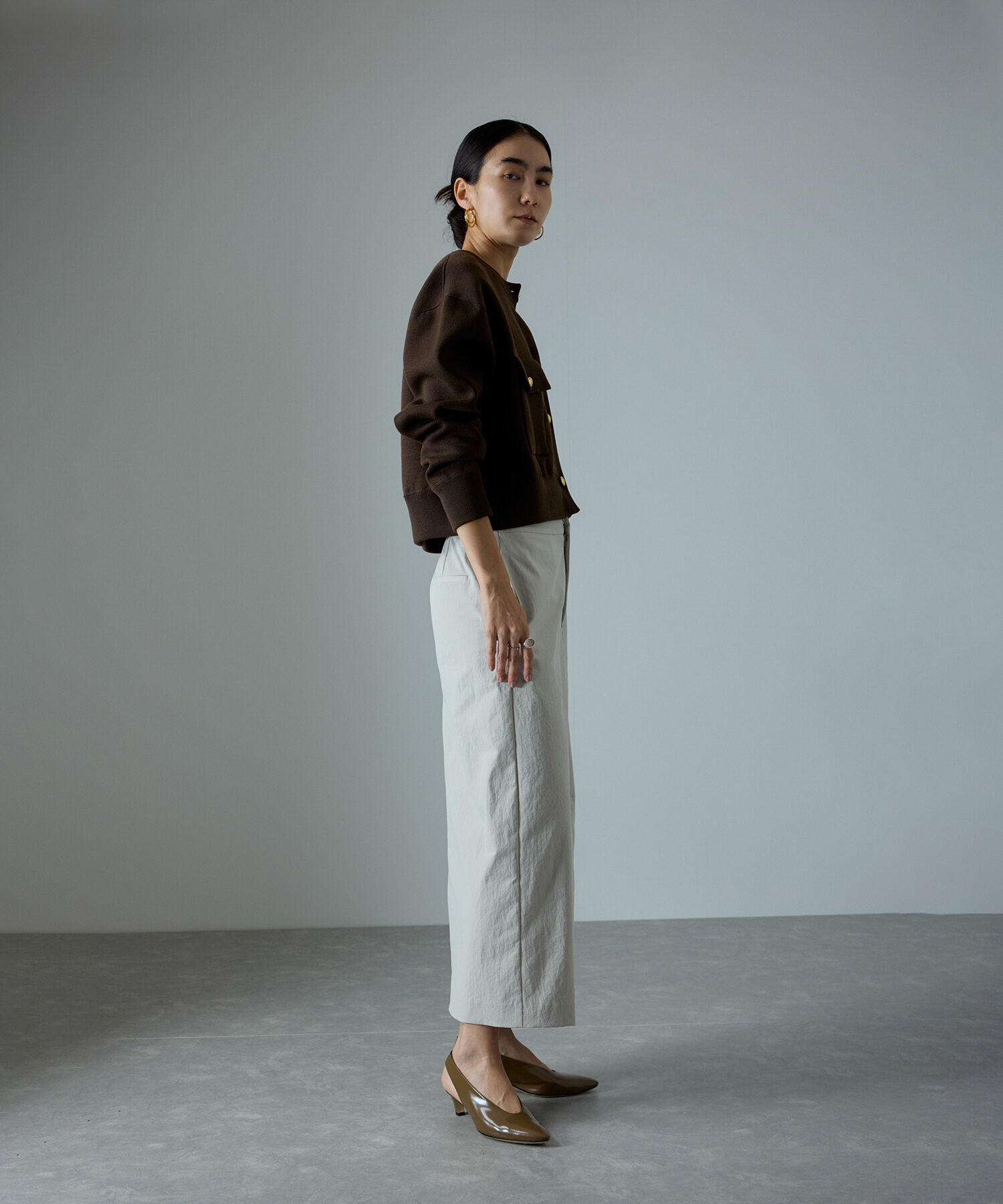 SALON adam et rope'「ハイウエストナロースタイルアップスカート」|スカート|