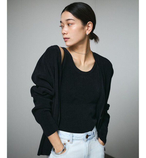 SALON adam et rope'「ブラパッド付タンクトップ-CreamyCotton /クリーミーコットン-」|タンクトップ|クロメイン