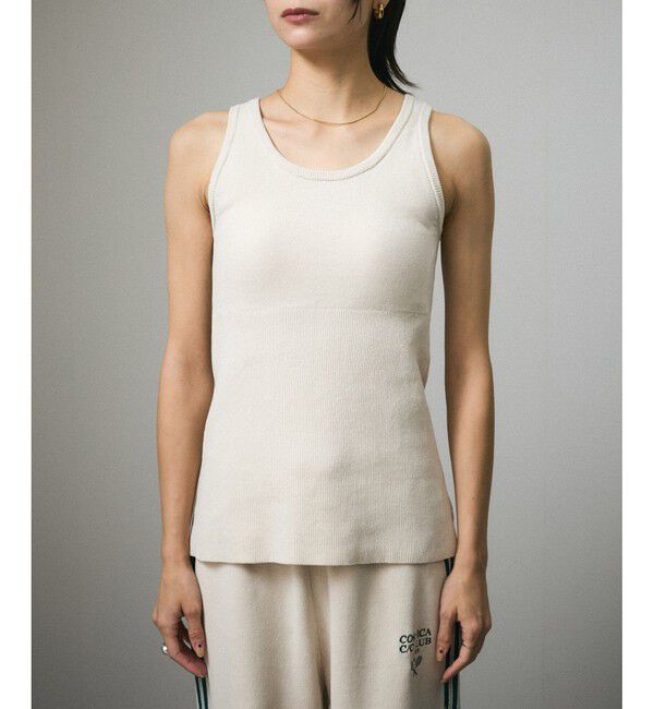 SALON adam et rope'「ブラパッド付タンクトップ-CreamyCotton /クリーミーコットン-」|タンクトップ|