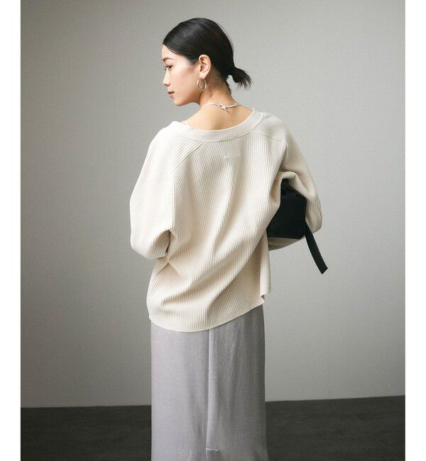 SALON adam et rope'「Vネックカーディガン-CreamyCotton /クリーミーコットン-」|カーディガン|