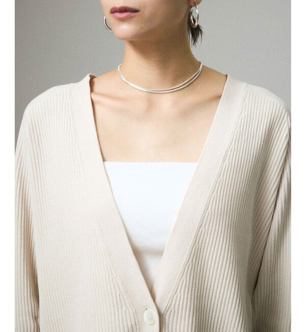 SALON adam et rope'「Vネックカーディガン-CreamyCotton /クリーミーコットン-」|カーディガン|