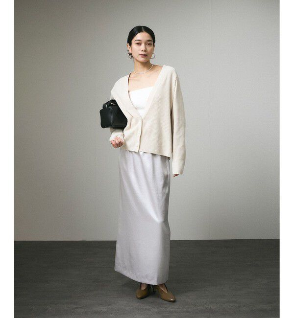 SALON adam et rope'「Vネックカーディガン-CreamyCotton /クリーミーコットン-」|カーディガン|