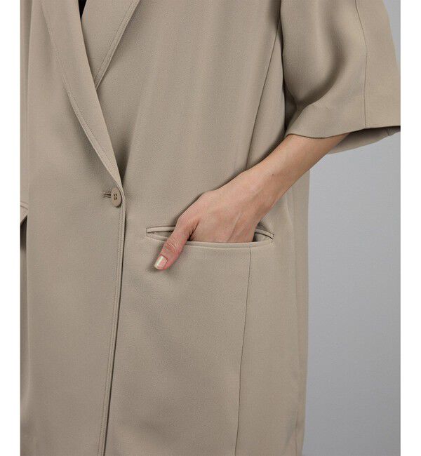 SALON adam et rope'「バックサテンハーフスリーブジャケット［セットアップ対応・今から秋まで］」|テーラードジャケット|