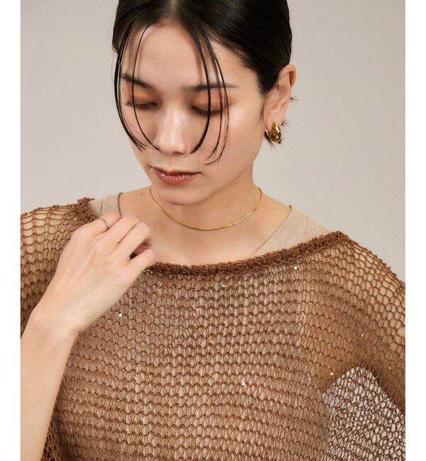 SALON adam et rope'「ギマコットンスパンコールプルオーバー」|ニット・セーター|