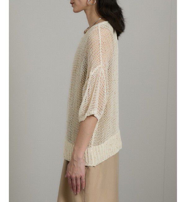 SALON adam et rope'「ギマコットンスパンコールプルオーバー」|ニット・セーター|