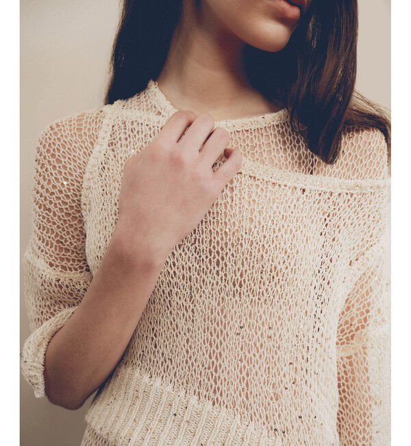 SALON adam et rope'「ギマコットンスパンコールベスト/タンク」|ベスト・ジレ|