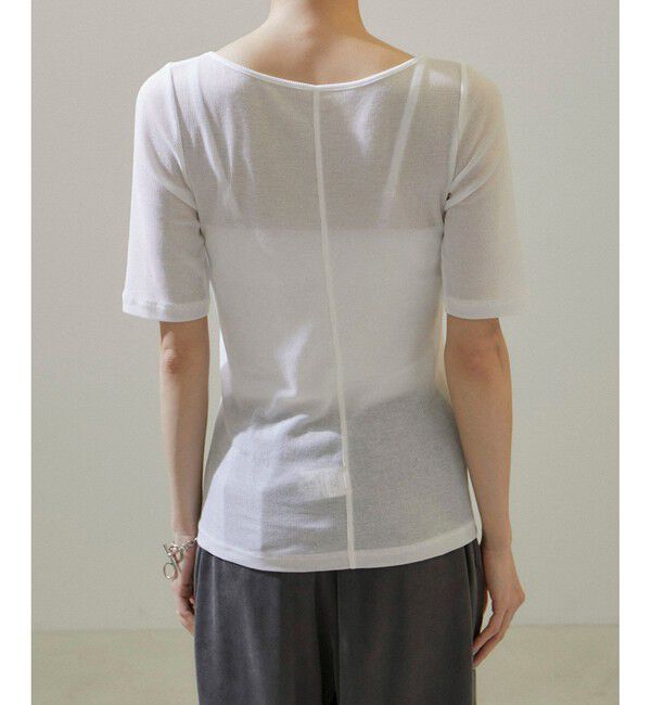 SALON adam et rope'「nu=layerジェントルVネックシアーTシャツ」|Tシャツ・カットソー|