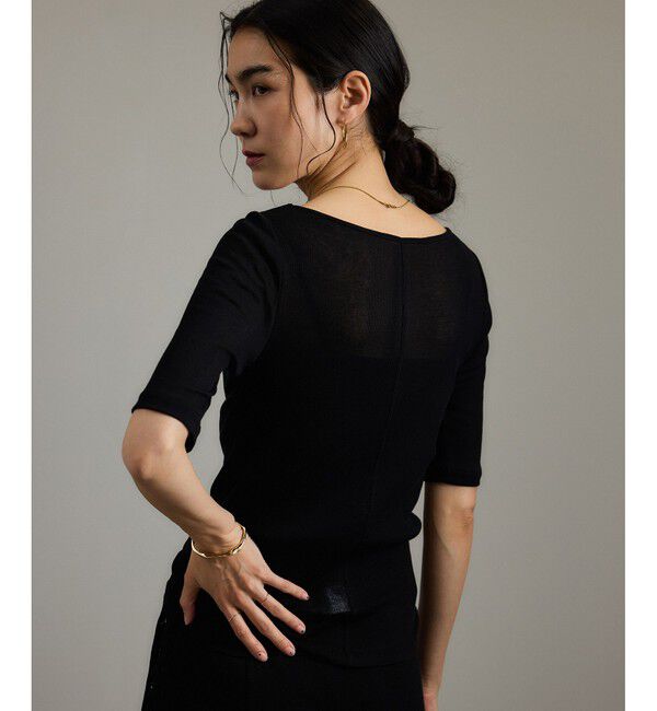 SALON adam et rope'「nu=layerジェントルVネックシアーTシャツ」|Tシャツ・カットソー|