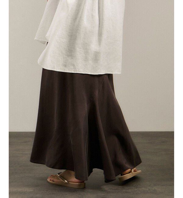 SALON adam et rope'「キュプラツイルバックフレアースカート［セットアップ対応］」|スカート|