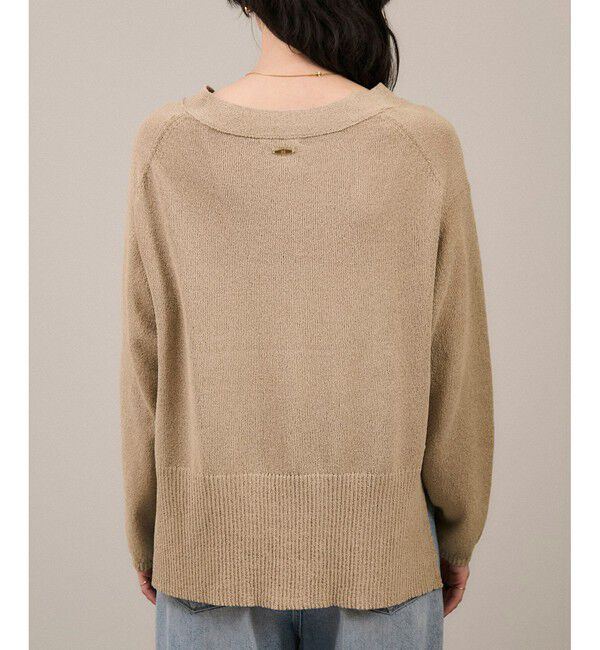 SALON adam et rope'「ペーパーヤーンVネックカーディガン［手洗い可/和紙素材］」|カーディガン|