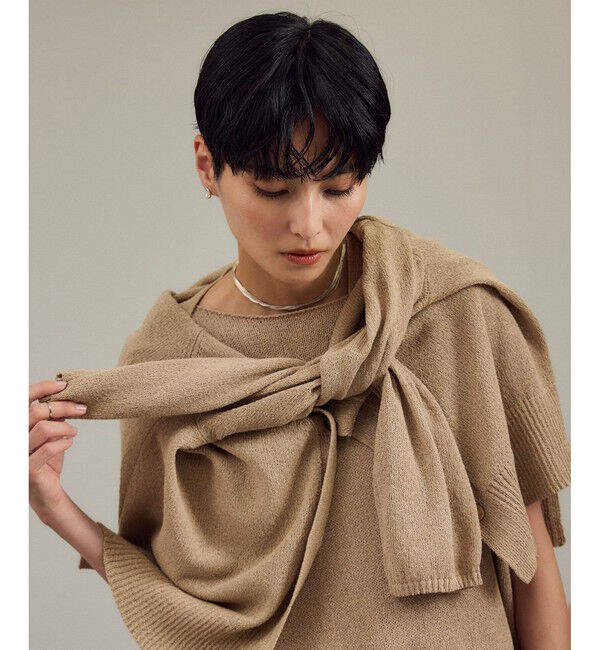 SALON adam et rope'「ペーパーヤーンVネックカーディガン［手洗い可/和紙素材］」|カーディガン|