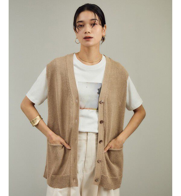 SALON adam et rope'「ペーパーヤーンジレ［手洗い可/和紙素材］」|ベスト・ジレ|