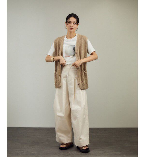 SALON adam et rope'「ペーパーヤーンジレ［手洗い可/和紙素材］」|ベスト・ジレ|