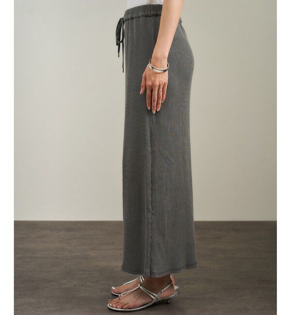 SALON adam et rope'「【WEB限定】ビンテージライクリブナロースカート」|スカート|