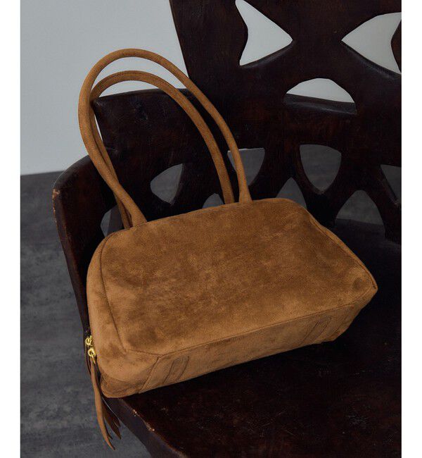 SALON adam et rope'「【WEB限定】スウェードソフトミドルボストン」|ボストンバッグ|