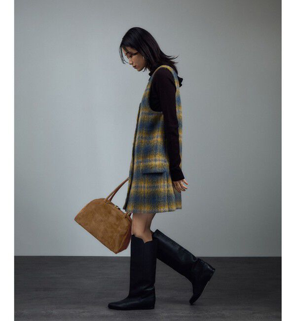 SALON adam et rope'「【WEB限定】スウェードソフトミドルボストン」|ボストンバッグ|