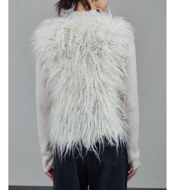 SALON adam et rope'「モヘヤロングシャギーハンドニットベスト」|ベスト・ジレ|