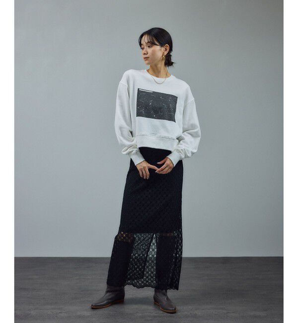 SALON adam et rope'「ラッセルレースヘムスカラップスカート / セットアップ対応」|スカート|