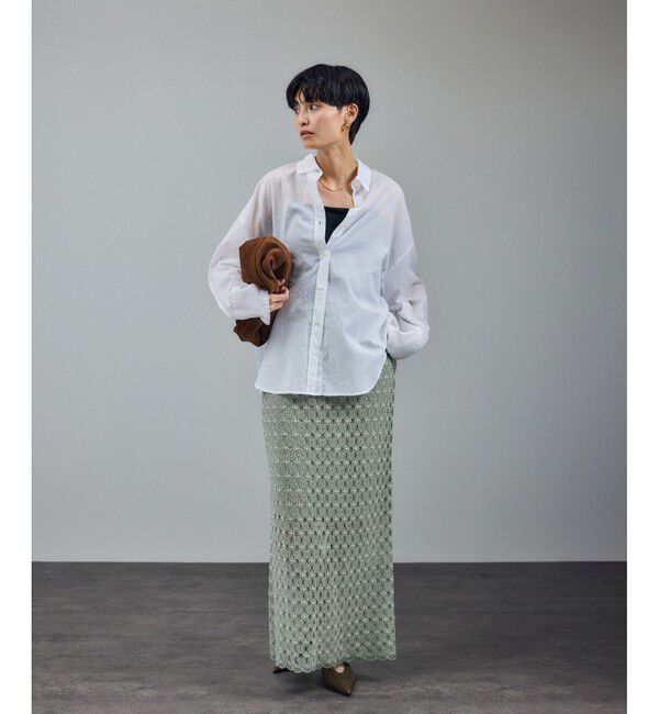 SALON adam et rope'「ラッセルレースヘムスカラップスカート / セットアップ対応」|スカート|