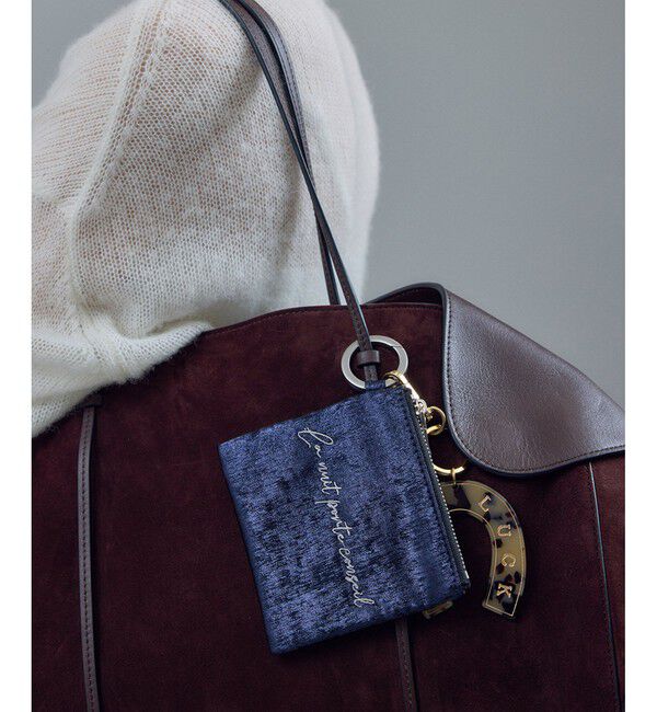 SALON adam et rope'「サテンポーチチャーム」|チャーム・キーホルダー|ネイビー系(42)