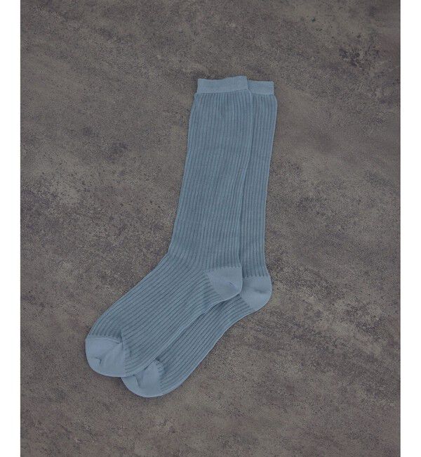 SALON adam et rope'「シアーリブソックス 2」|ソックス|ブルー(44)