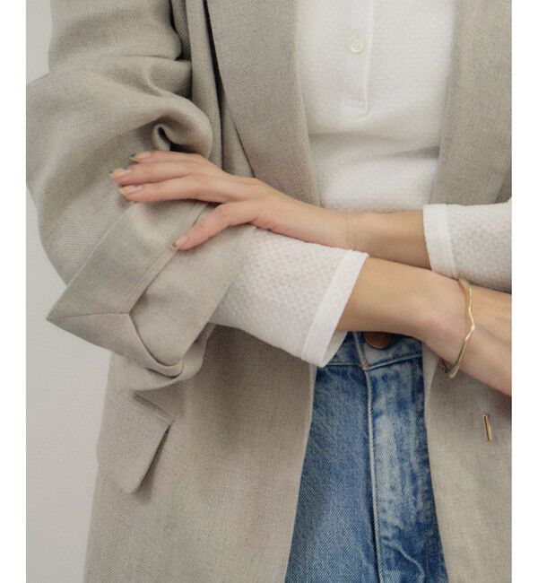 SALON adam et rope'「リネンドンゴロスジャケット/セットアップ対応」|テーラードジャケット|