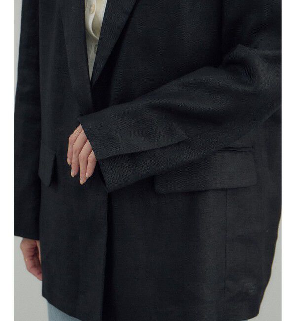 SALON adam et rope'「リネンドンゴロスジャケット/セットアップ対応」|テーラードジャケット|