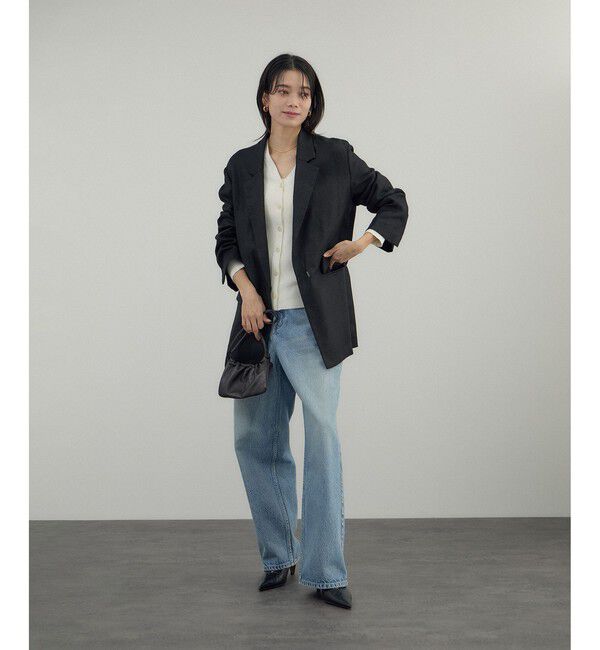 SALON adam et rope'「リネンドンゴロスジャケット/セットアップ対応」|テーラードジャケット|