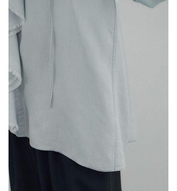 SALON adam et rope'「デニムライクラッフルフリルブラウス」|シャツ・ブラウス|