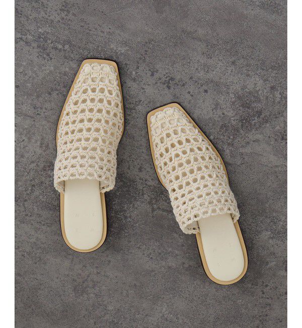 SALON adam et rope'「【W S（ドゥーブル）】メッシュミュール」|サンダル|