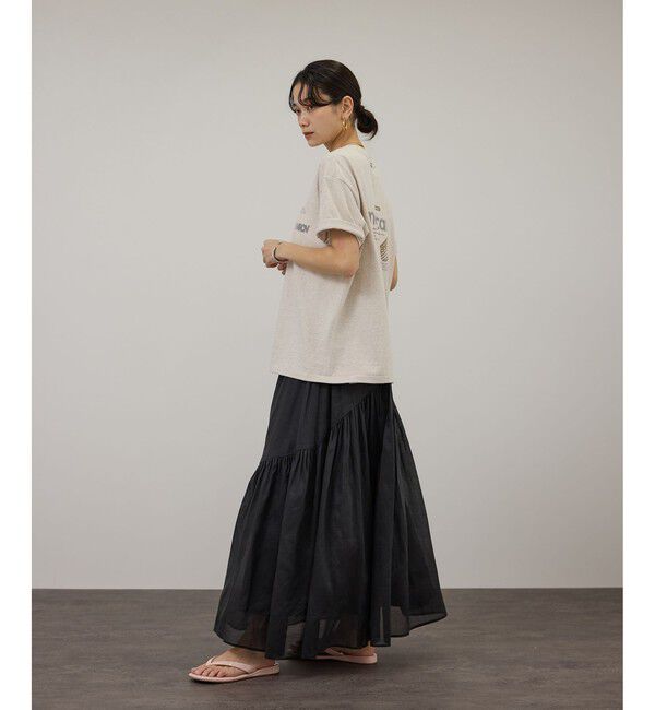 SALON adam et rope'「【WEB限定】コットンオーガンジーギャザースカート / イージーケア」|スカート|