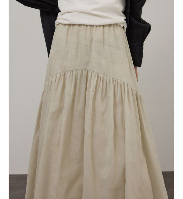 SALON adam et rope'「【WEB限定】コットンオーガンジーギャザースカート / イージーケア」|スカート|
