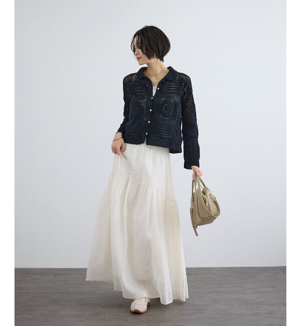 SALON adam et rope'「【WEB限定】コットンオーガンジーギャザースカート / イージーケア」|スカート|