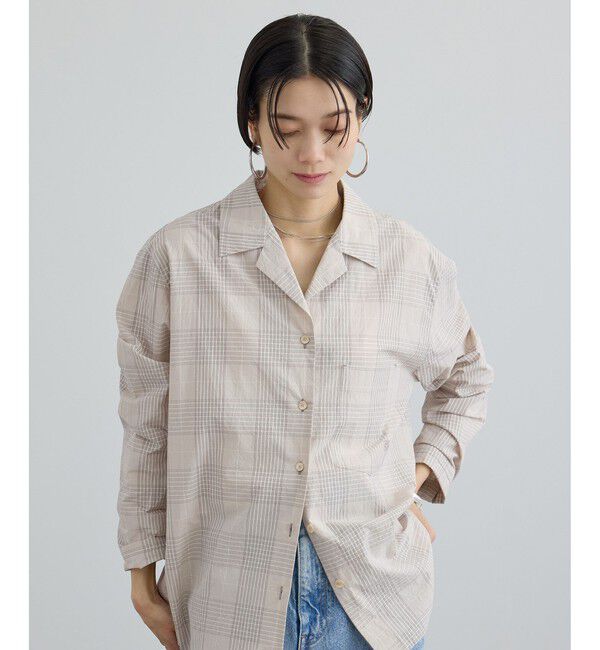 SALON adam et rope'「エンザイムコットンオープンカラーシャツ / FABRICA」|シャツ・ブラウス|