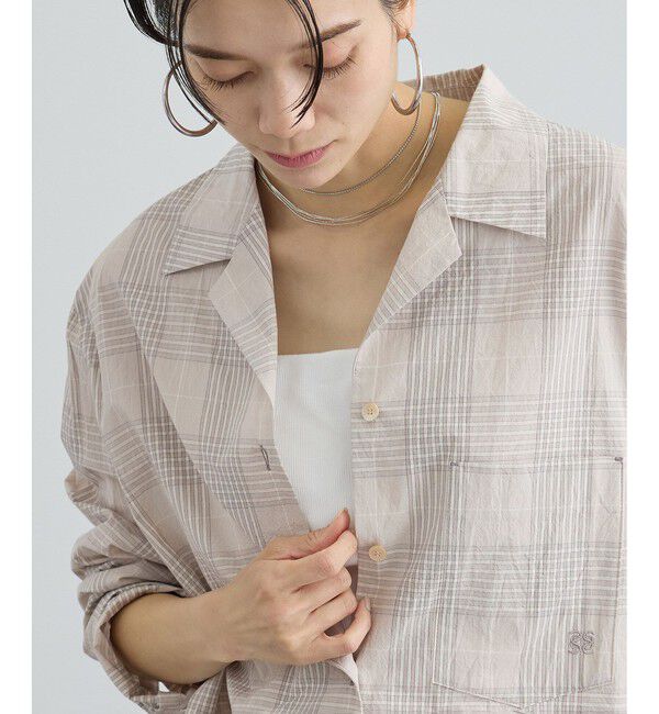 SALON adam et rope'「エンザイムコットンオープンカラーシャツ / FABRICA」|シャツ・ブラウス|