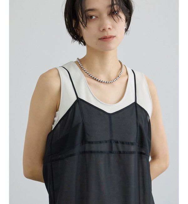 SALON adam et rope'「コットンボイルシアーキャミワンピース」|ワンピース|