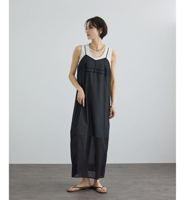 SALON adam et rope'「コットンボイルシアーキャミワンピース」|ワンピース|
