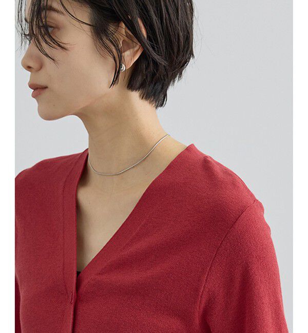 SALON adam et rope'「LOTUS ハーフスリーブVネックカーディガン / アンサンブル対応」|カーディガン|