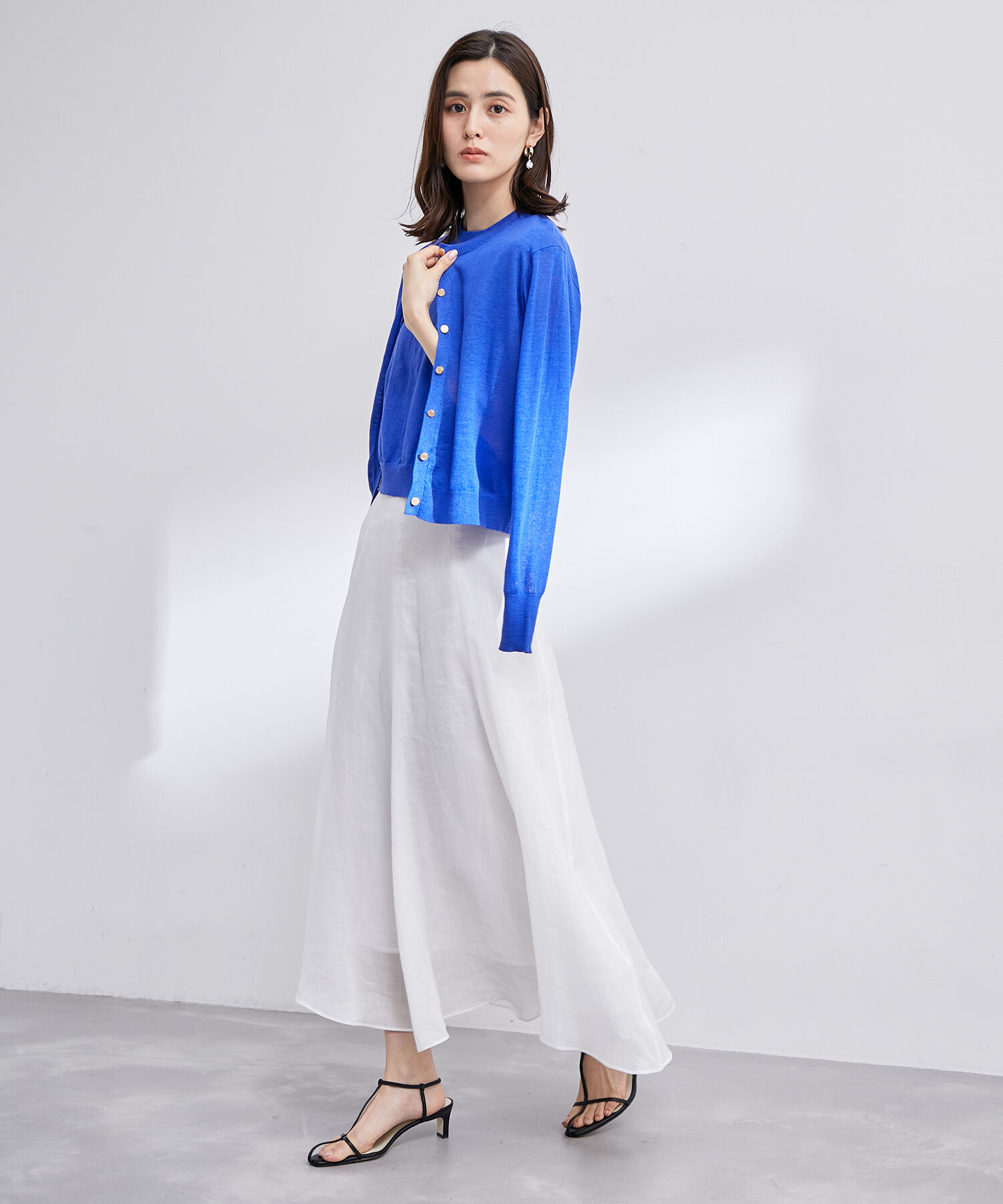 ROPE「ナロークロスストラップヒールサンダル」|サンダル|